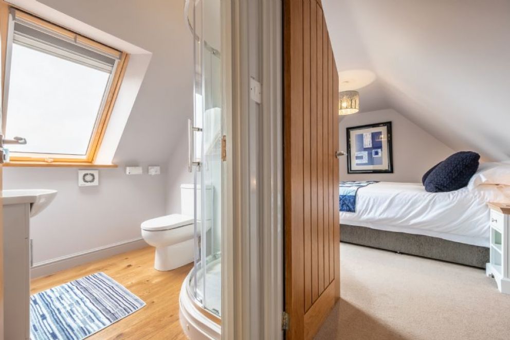 Cartshed Lodge, Hoveton in the heartland of the Norfolk Broads - adult only lodge for rent with hot tub, sun loungers and barbecue