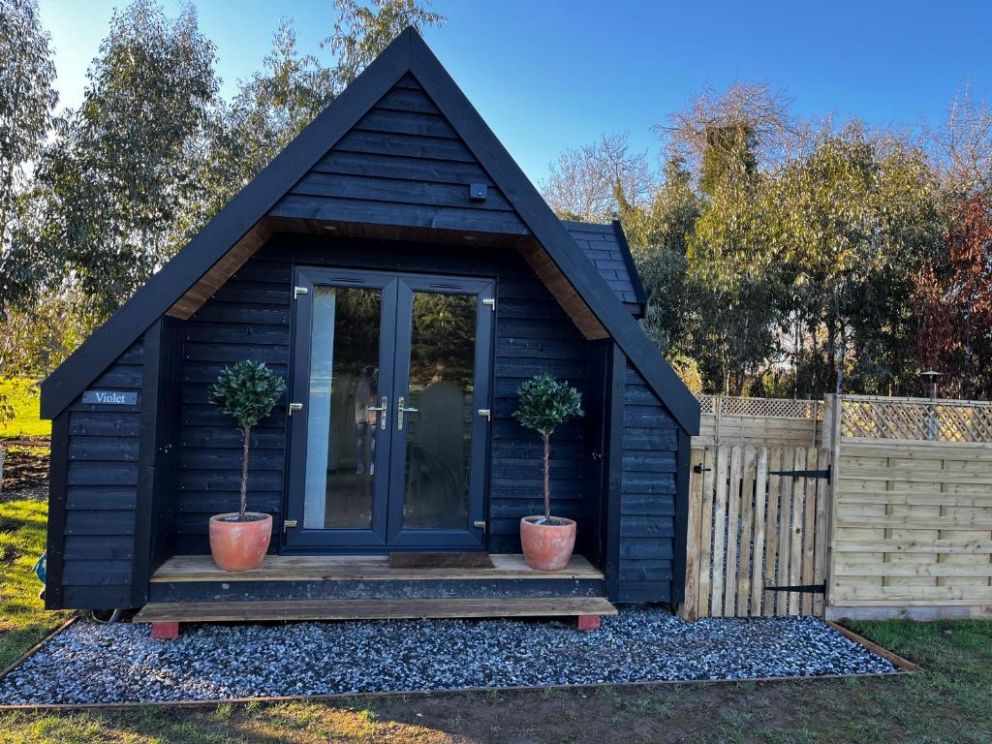 Wildflower Meadow Cabins, Fendicks Fisheries, Norfolk - pet friendly holiday cabins sleeping up to 6 adults. Choice of accommodation some with a wood burning hot tub