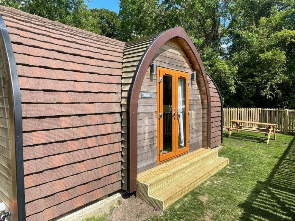 Wildflower Meadow Cabins, Fendicks Fisheries, Norfolk - pet friendly holiday cabins sleeping up to 6 adults. Choice of accommodation some with a wood burning hot tub