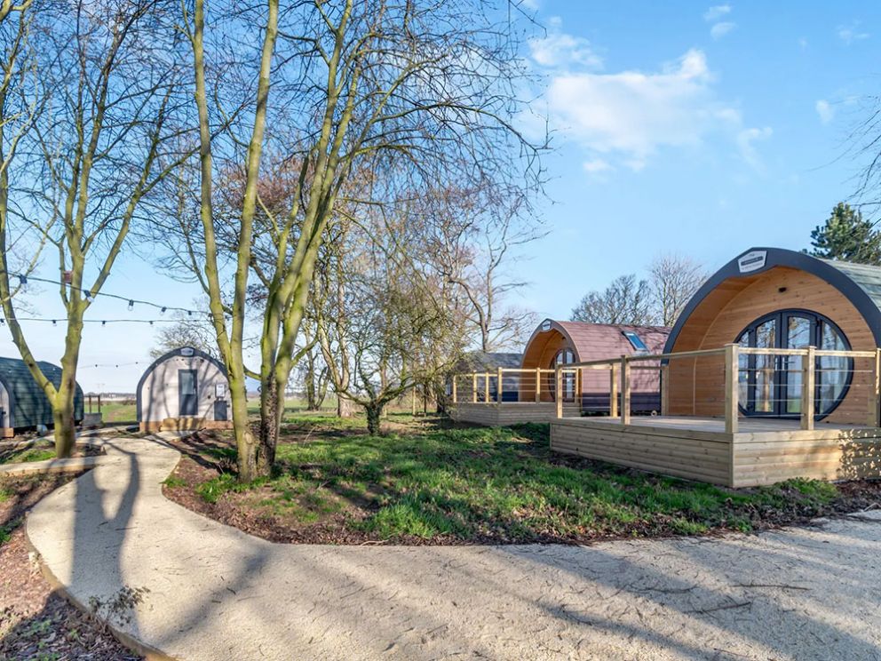 Carlton Manor Estate Glamping, Aldbrough, East Riding of Yorkshire - glamping pods to rent, with decking, close to the sea