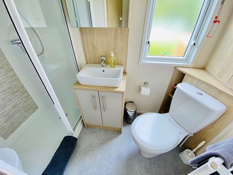 Clover Bank Family shower room at Docker Holiday Park