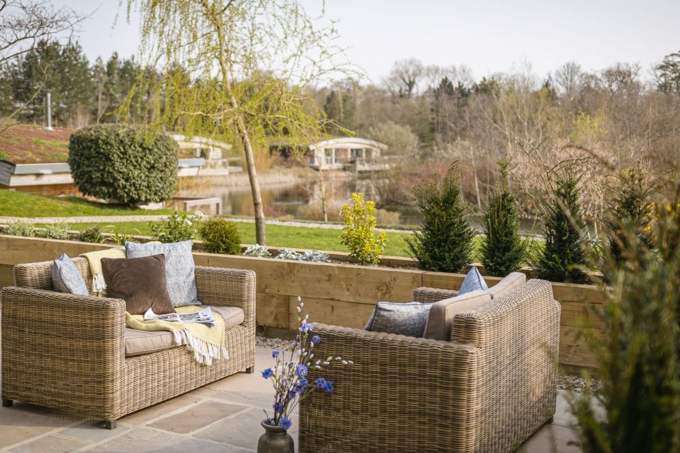 Jules Lodge with hot tub at Brompton Lakes in North Yorkshire