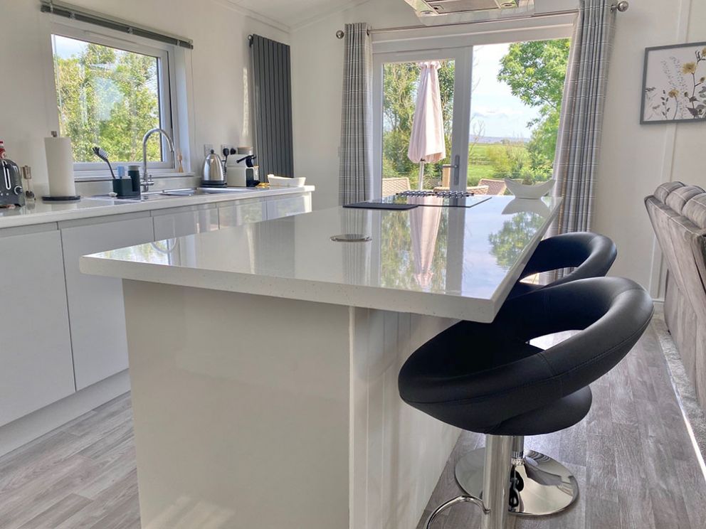 The Lake House kitchen at Docker Holiday Park 