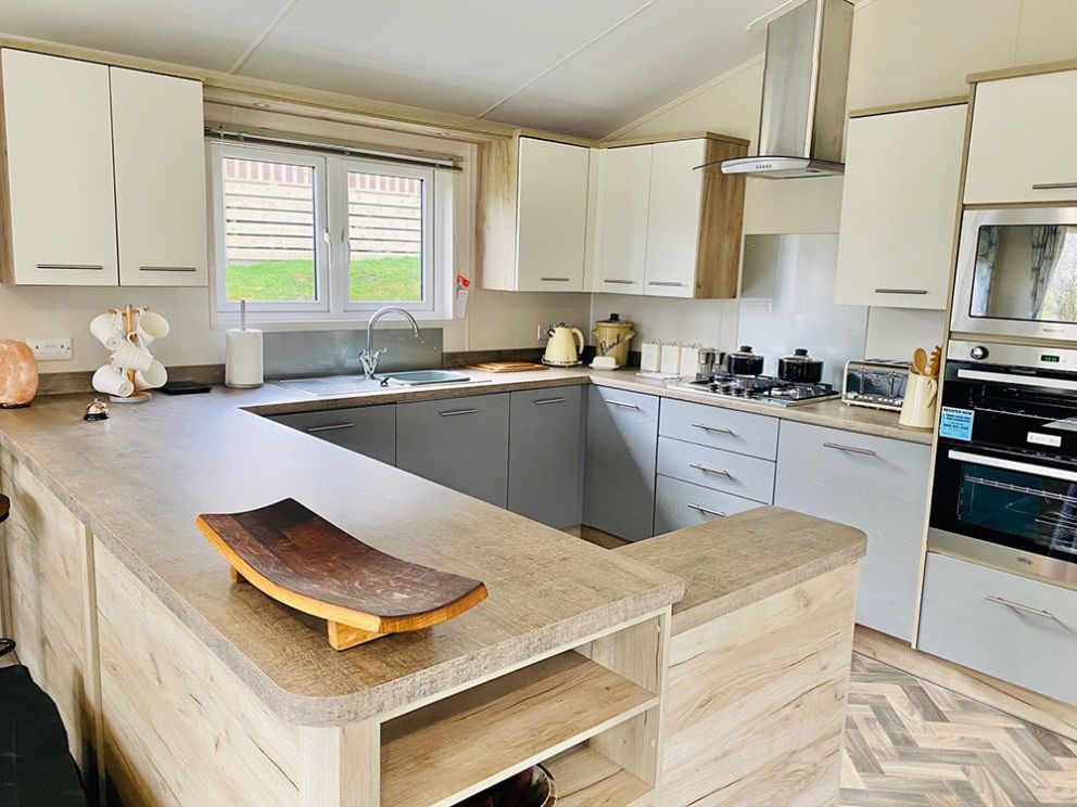 The Lodge kitchen at Docker Holiday Park 