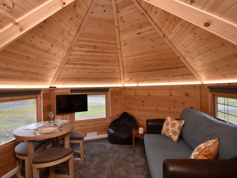 Bowmuir Farm Holidays, Libberton, Carnwath, Lanarkshire - pet friendly, holiday cabins with hot tub, enclosed garden and shared BBQ hut in Scotland