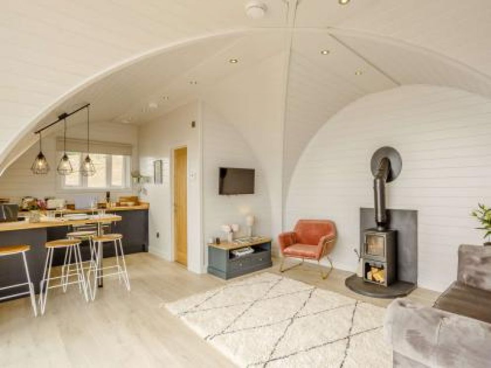 Castlecraig Seaview Cabins in Nigg - pet friendly for rent with hot tub and woodburner