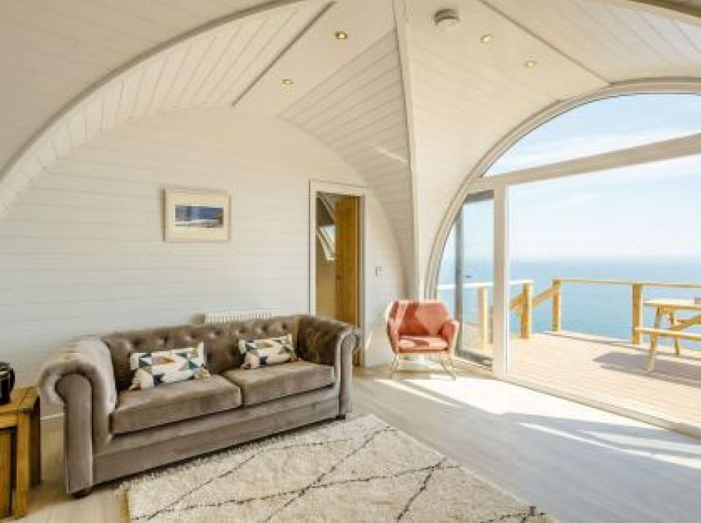 Castlecraig Seaview Cabins in Nigg - pet friendly for rent with hot tub and woodburner