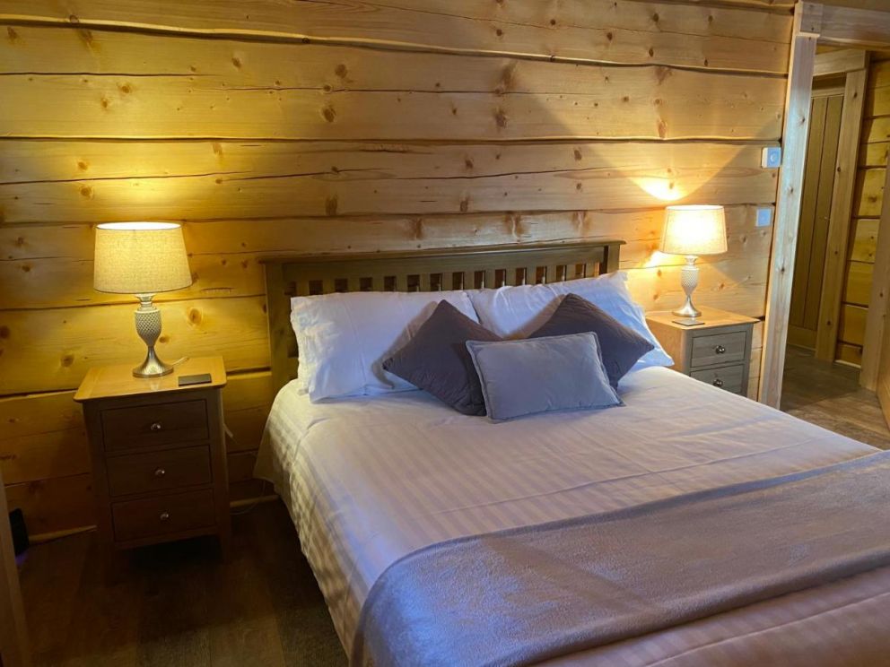 Ewes Water Log Cabins, Langholm, Dumfries & Galloway - wheelchair accessible, pet friendly with wood burner and barbeque in Scotland