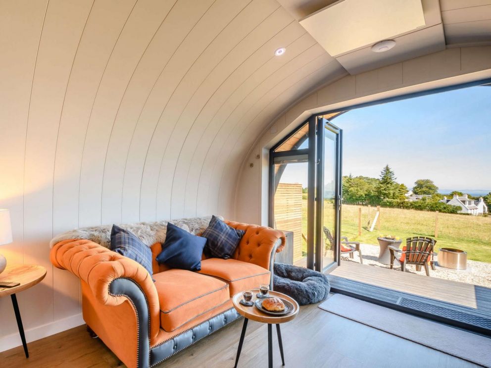 Ravens Gully Arran, Corriegills, Isle of Arran - glamping pods close to the beach with fabulous views, pet friendly pods available