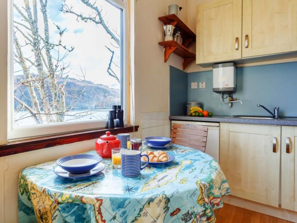 Secluded Fishing Cabin in Badachro - for rent with hot tub and stunning views of the north west Highland sea
