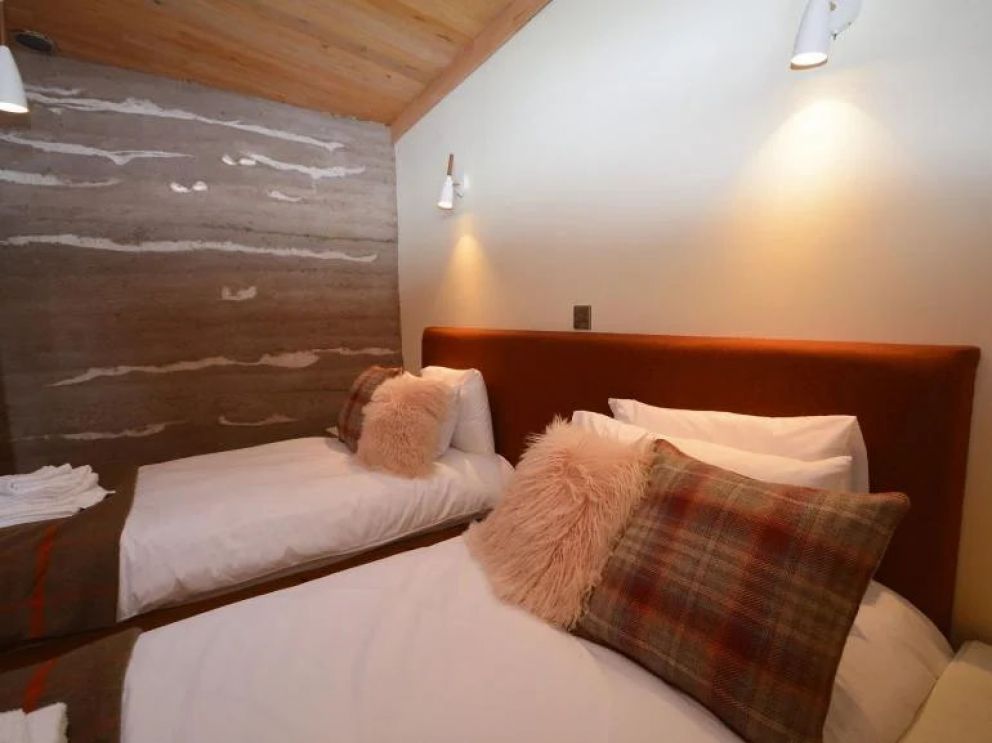 The Loch Leven Earth Ship, Perth and Kinross - pet friendly, quirky holiday lodge, in Scotland with hot tub and wood burning stove on a working farm
