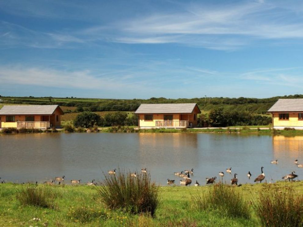 Cabins at Clovelly Lakes - lakeside lodges for rent. 