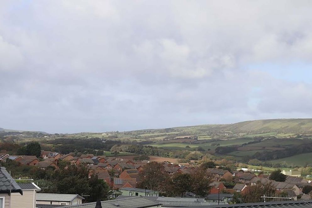 Finn Lodge at Swanage Bay in Dorset view