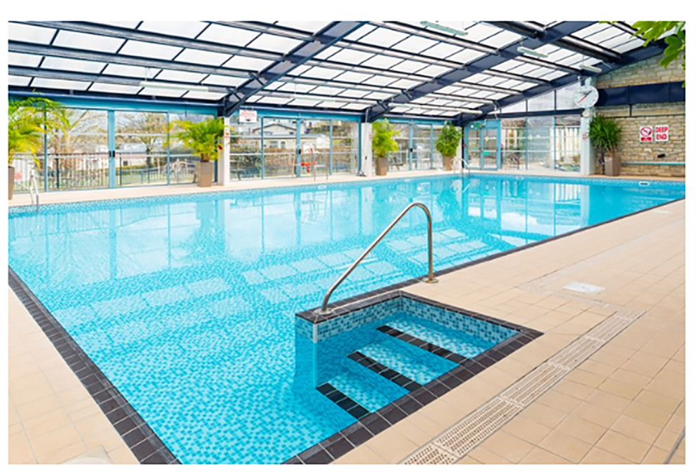 Finn Lodge at Swanage Bay in Dorset. Staycation with a pool