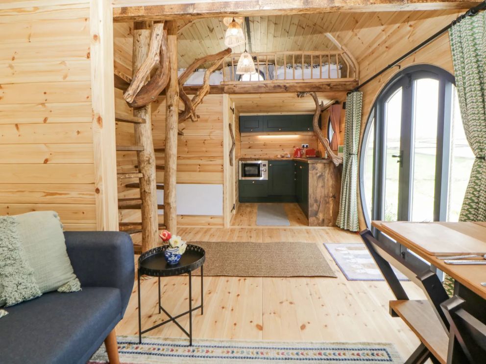 Hidden Hill Glamping Cabins, Holbeton, Plymouth - glamping pods with wood-fired hot tub, close to the beach