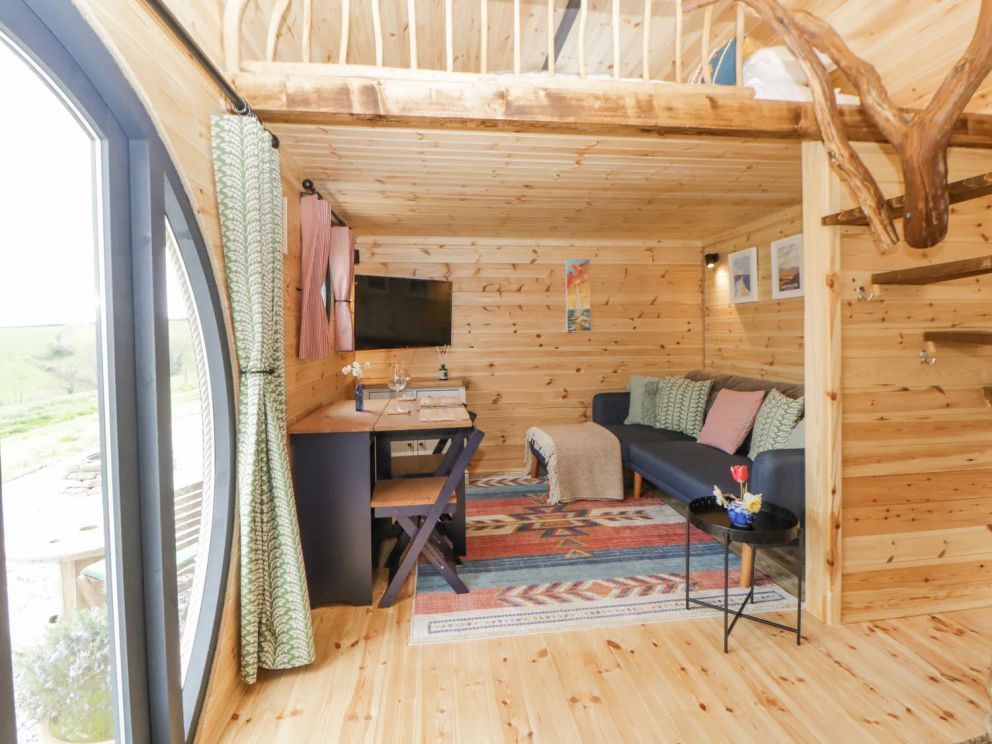 Hidden Hill Glamping Cabins, Holbeton, Plymouth - glamping pods with wood-fired hot tub, close to the beach