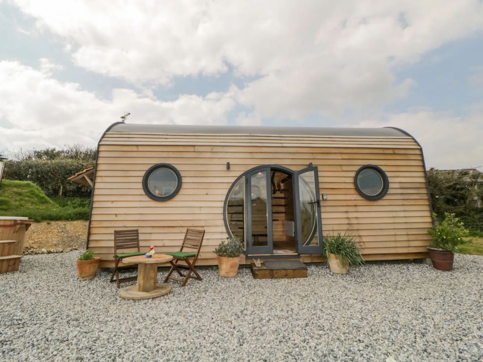 Hidden Hill Glamping Cabins, Holbeton, Plymouth - glamping pods with wood-fired hot tub, close to the beach