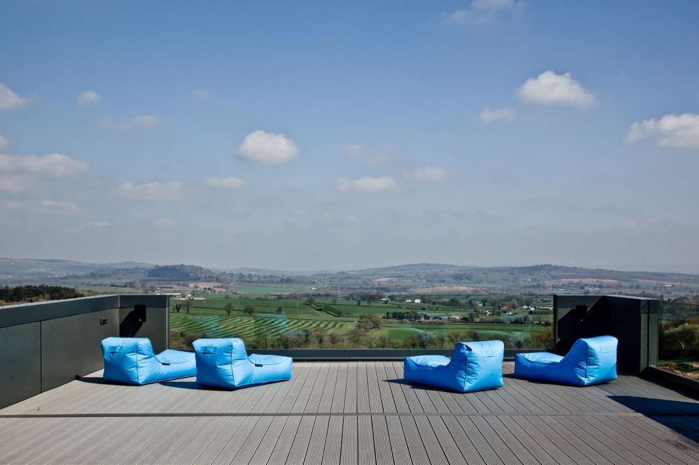 Huxham View in Devon. Luxury holiday for large groups with hot tub and spa