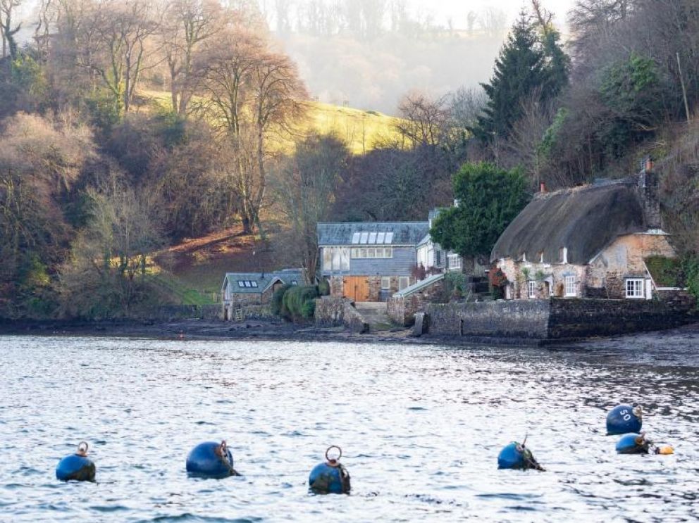 River Dart Lodge in Dartmouth for rent - the property from the pontoon
