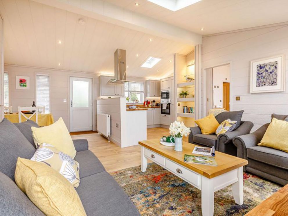 Pet friendly luxury lodge by the sea in Somerset