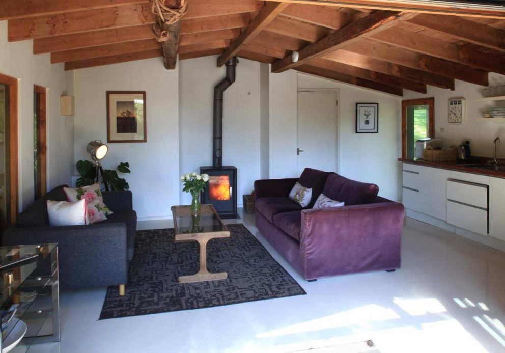 The Lakehouse Langford Barton, Ugborough, Devon - lakeside, pet friendly, lodge for rent with hot tub, swimming outdoors, pizza oven, bbq and wood burner