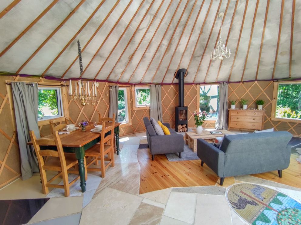 The Roundhouse - Somerset, lodge with wood burning stove for rent