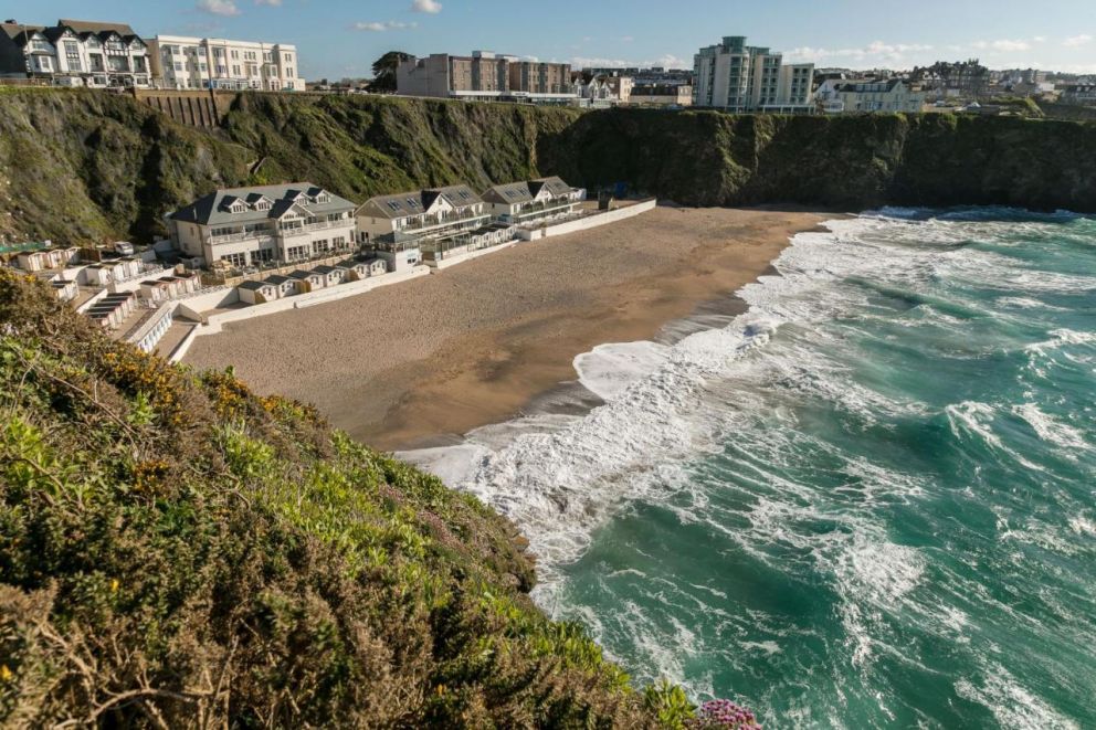 Tolcarne Beach Cabins - on the beach in Newquay, Cornwall. Private beach and restaurant on site