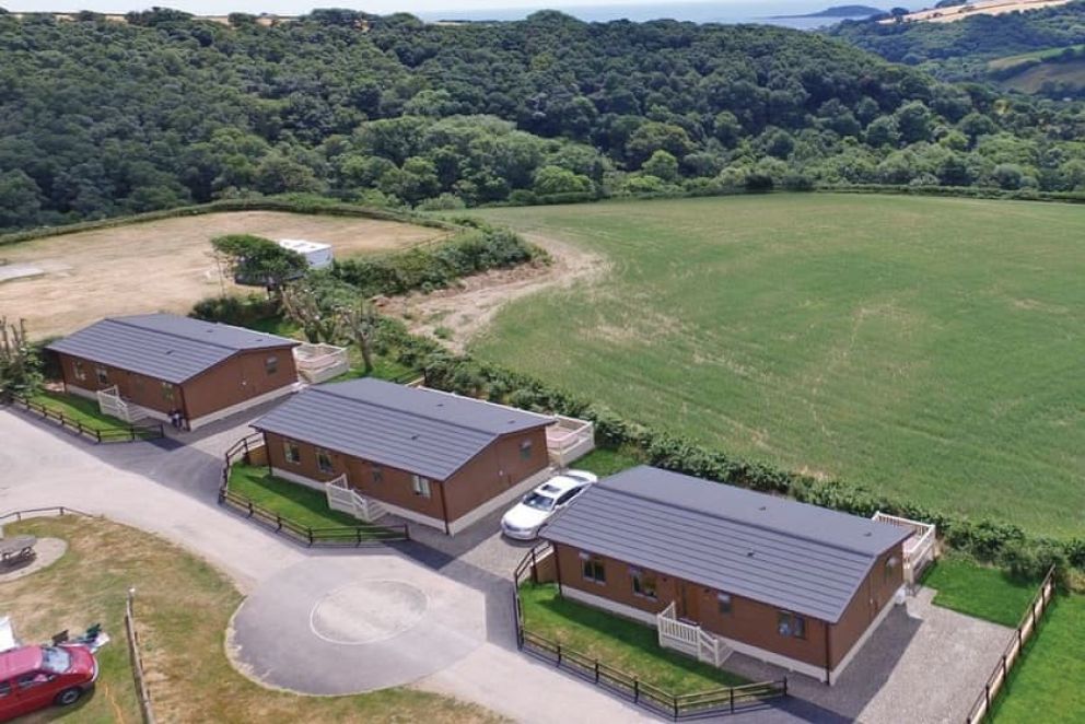 Tregoad Park lodges in Cornwall