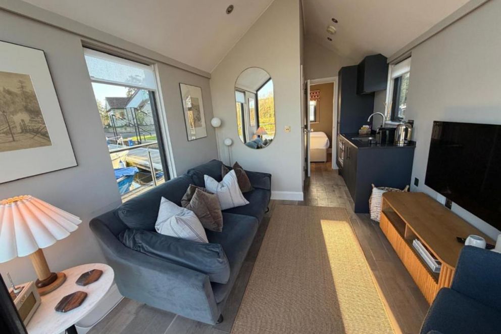 Water Cabin With Water Sports Equipment and Bikes, Bath