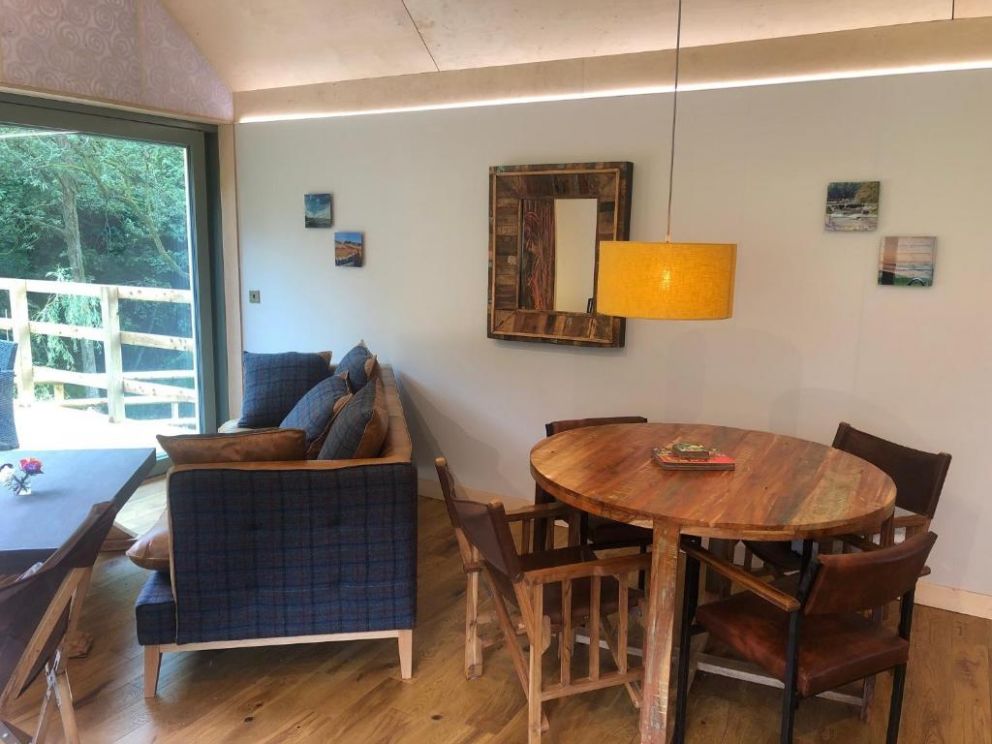 Brecon View Eco Village, Carmarthenshire, Wales - eco-friendly holiday lodge with hot tub and sauna, close to Brecon Beacons. Pet friendly.