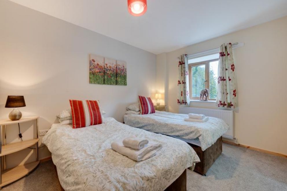 MotoCamp Wales - pet friendly lodge for rent in countryside location with woodland walks