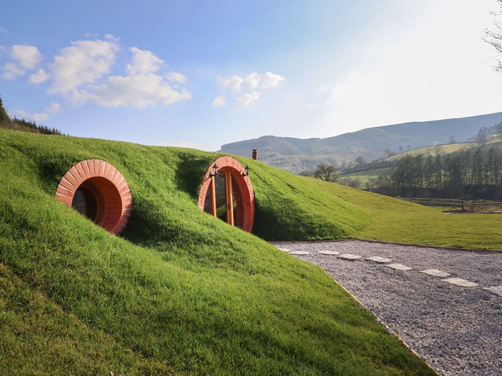 The Hobbit Huts in Wales with hot tub