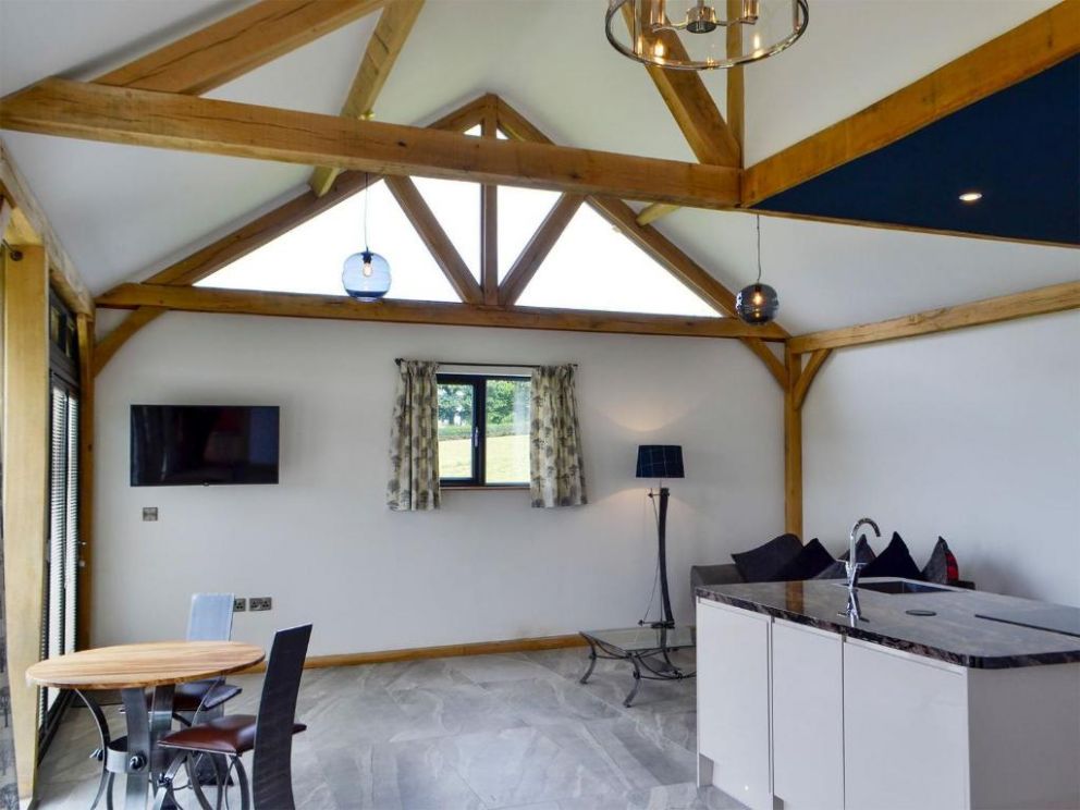 Oak View, Highgate, Powys - pet friendly holiday lodge with hot tub