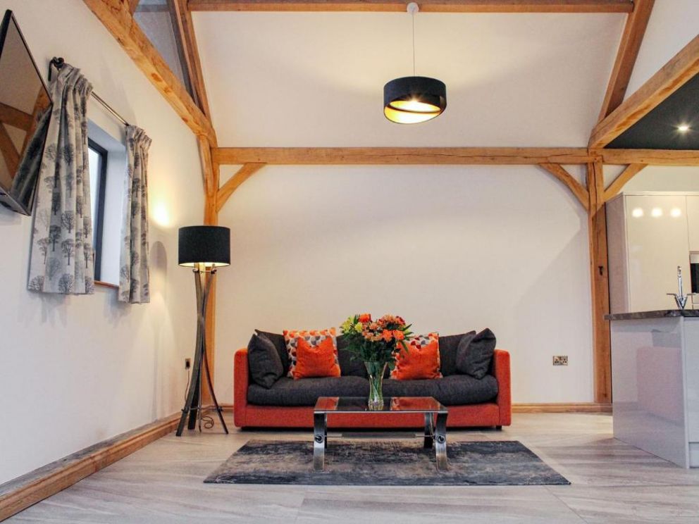 The Hideaway, Highgate, Powys - pet friendly holiday lodge with hot tub