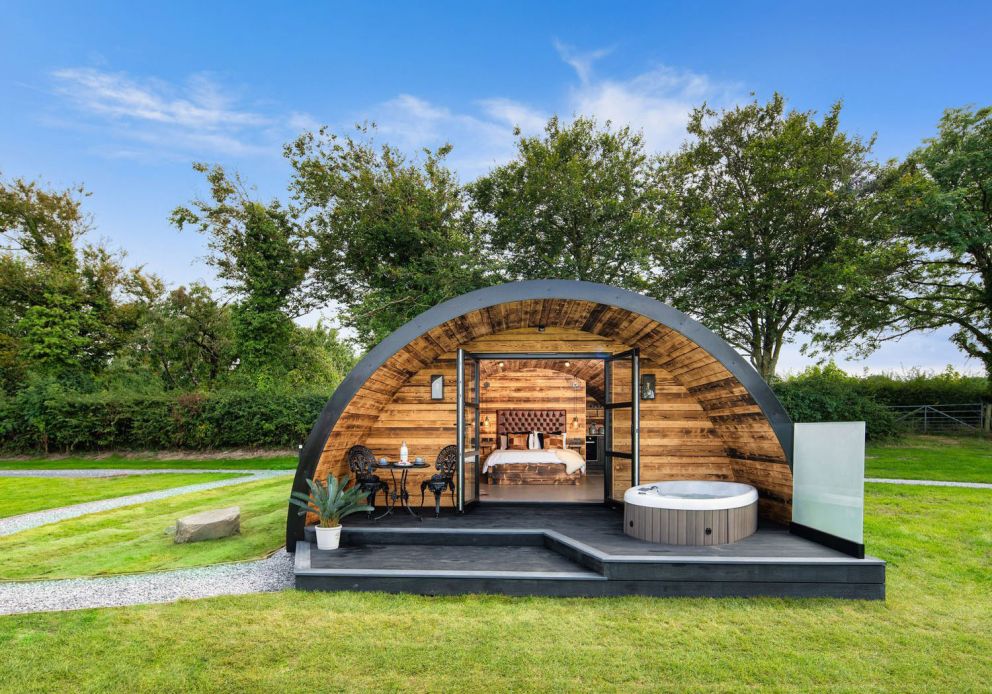 The piglet pod luxury glamping in Wales