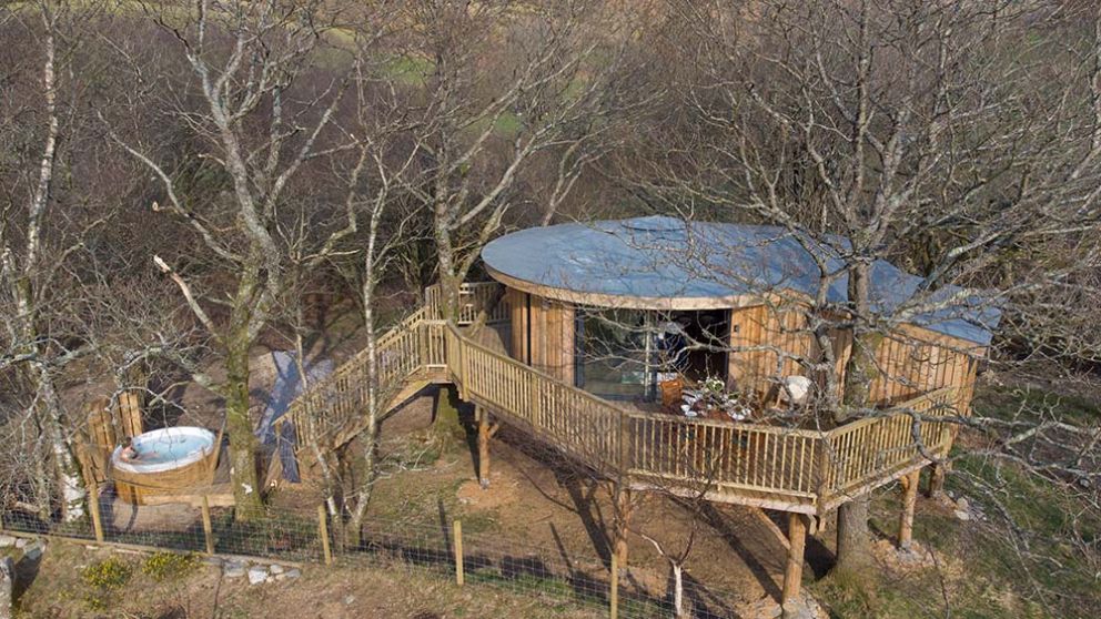 Ty'r Derw Treehouse in Ceredigion