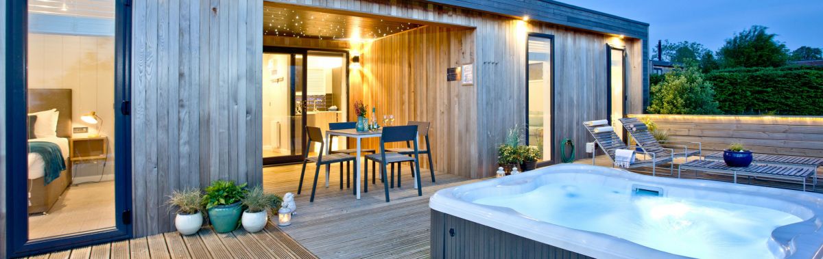 Strawberryfield luxury hot tub lodges in Somerset